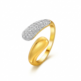 Anel Atena Banhado a Ouro 18K Cravejado
