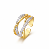 Anel Sereno Banhado a Ouro 18K