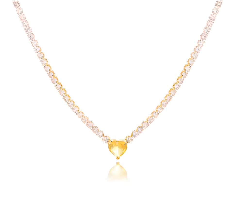 Colar Valldemossa Cravejado Banhado a Ouro 18K