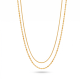 Colar Duplo Menorca Banhado a Ouro 18K