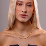 Colar Duplo Menorca Banhado a Ouro 18K