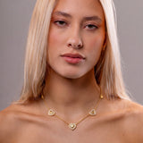 Colar Lefkada Banhado a Ouro 18K