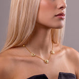Colar Lefkada Banhado a Ouro 18K