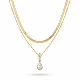 Colar Duplo  Santorini Banhado a Ouro 18K