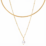 Mix Sorrento Colar Duplo Banhado a Ouro 18K