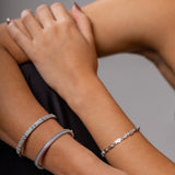 Bracelete Venezia Aurea com Flores Cravejadas