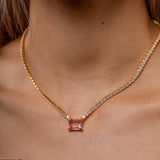 Colar Trieste Cravejado Banhado a Ouro 18K