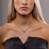 Colar Trieste Cravejado Banhado a Ouro 18K
