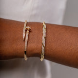 Bracelete Palermo Banhada a Ouro 18k Cravejada