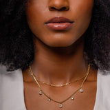 Mix Mykonos Colar Duplo Banhado a Ouro 18K