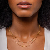 Mix Ibiza Colar Duplo Banhado a Ouro 18K