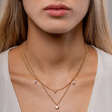 Mix Paros Colar Duplo Banhado a Ouro 18K