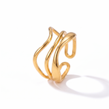 Anel Barbados Banhado a Ouro 18K