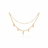 Mix Mykonos Colar Duplo Banhado a Ouro 18K