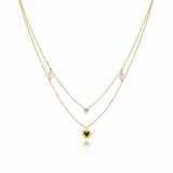 Mix Paros Colar Duplo Banhado a Ouro 18K