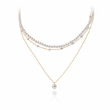 Mix Hydra Colar Triplo Banhado a Ouro 18K