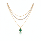 Mix Portofino Colar Triplo Banhado a Ouro 18K