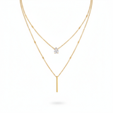 Mix Valência Colar Duplo Banhado a Ouro 18K