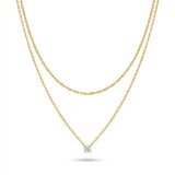 Mix Portovenere Colar Duplo Banhado a Ouro 18k