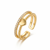 Anel Lipari Duplo Banhado a Ouro 18k