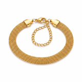 Pulseira Menorca Aqua Banhado a Ouro 18K