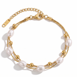 Pulseira Argólida Banhada a Ouro 18k