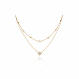 Mix Taormina Colar Duplo Banhado a Ouro 18K