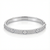 Bracelete Venezia Aurea com Flores Cravejadas